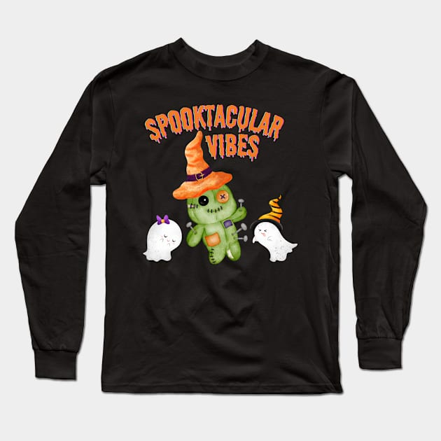 Halloween Spooktacular Vibes - Halloween 2023 Long Sleeve T-Shirt by Barts Arts